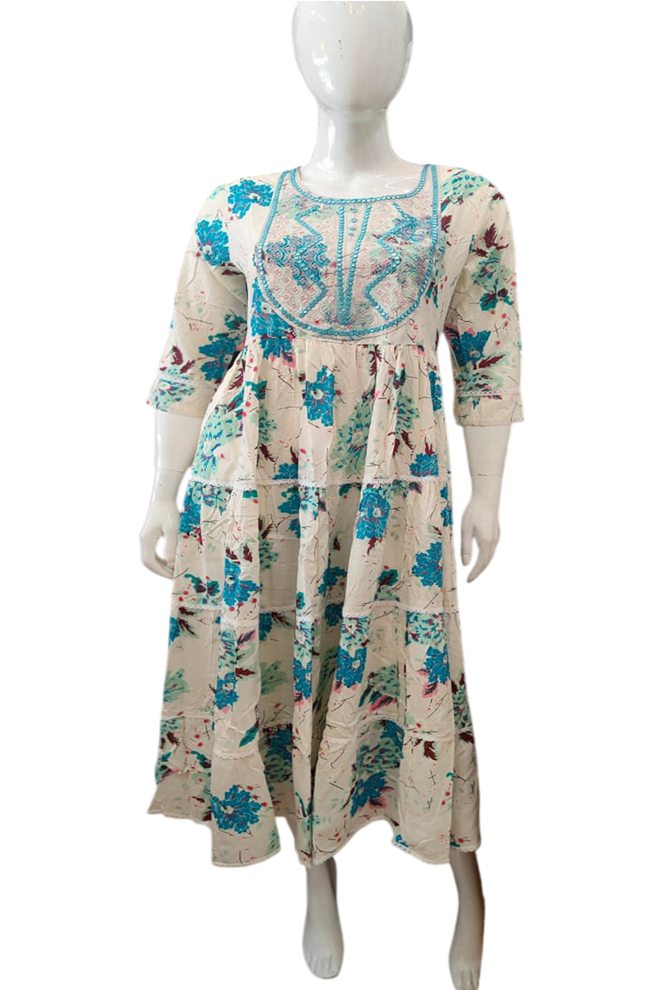 Cotton Umbrella Kurthi - Image 3
