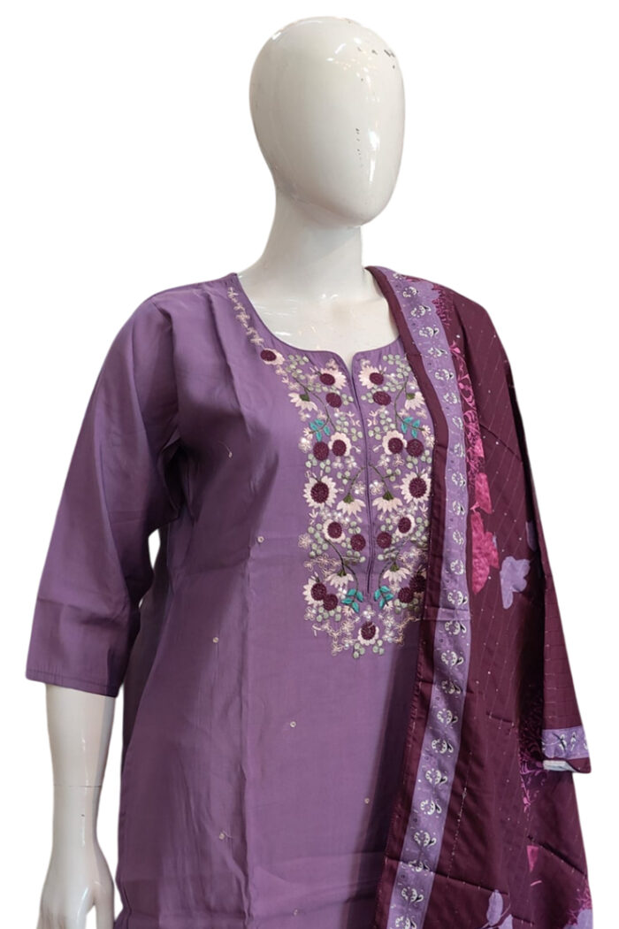Roman Silk Fabric Purple